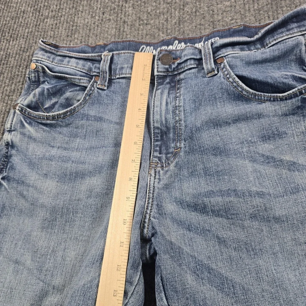 Wrangler Retro Relaxed Boot Jeans Mens 34x30 Blue Bootcut Light Wash Denim 32x28